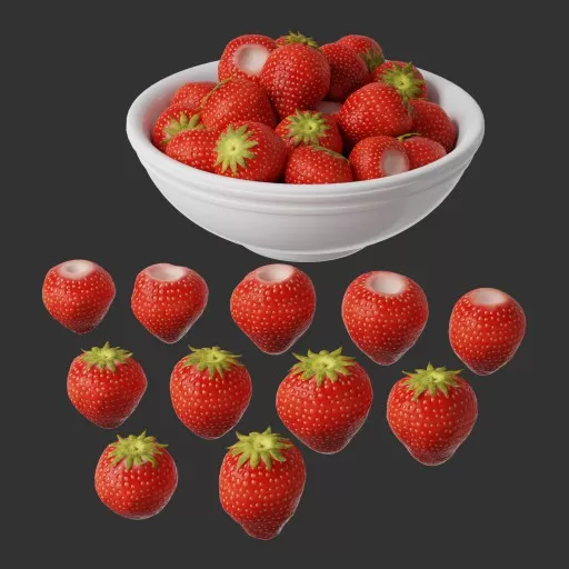PBR TEXTURES – FULL OPTION – Fruit Strawberries  – 1443