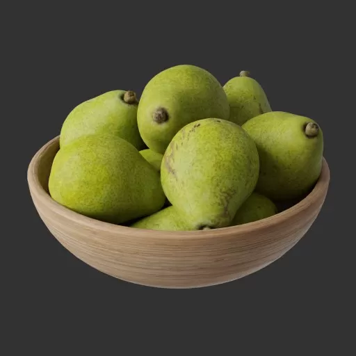 PBR TEXTURES – FULL OPTION – Fruit Bowl Pears – 1452