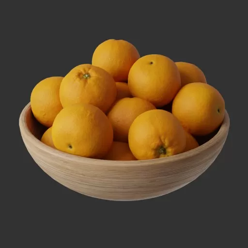 PBR TEXTURES – FULL OPTION – Fruit Bowl Oranges – 1453