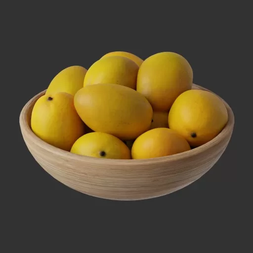 PBR TEXTURES – FULL OPTION – Fruit Bowl Mangoes – 1454