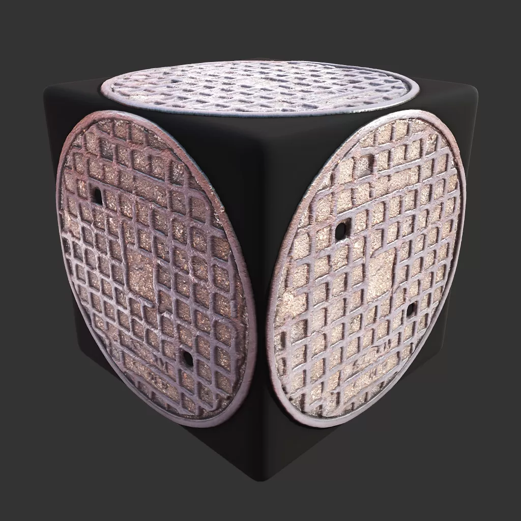 PBR TEXTURES – FULL OPTION – City Street Manhole – 185 PBR TEXTURES – FULL OPTION – City Street Manhole – 185
