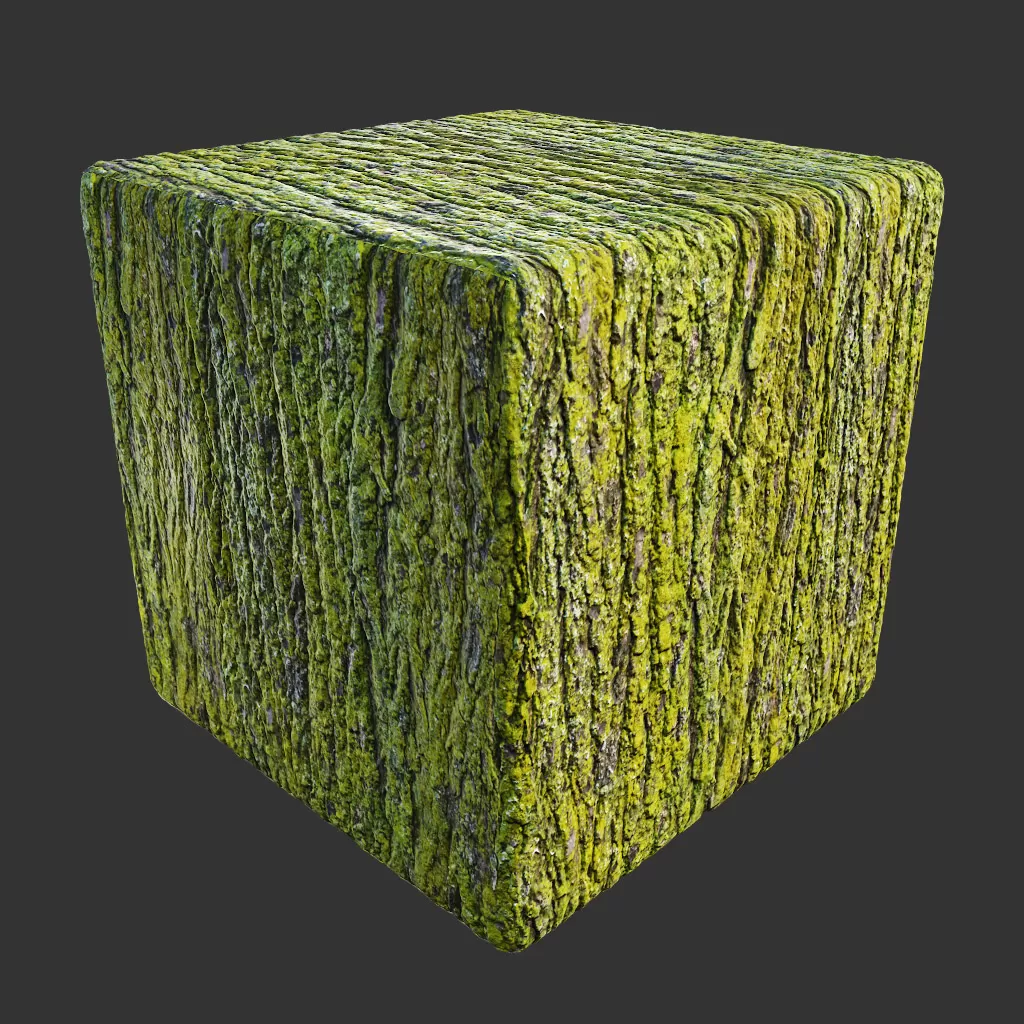 PBR TEXTURES – FULL OPTION – Bark Mossy Full – 022 PBR TEXTURES – FULL OPTION – Bark Mossy Full – 022