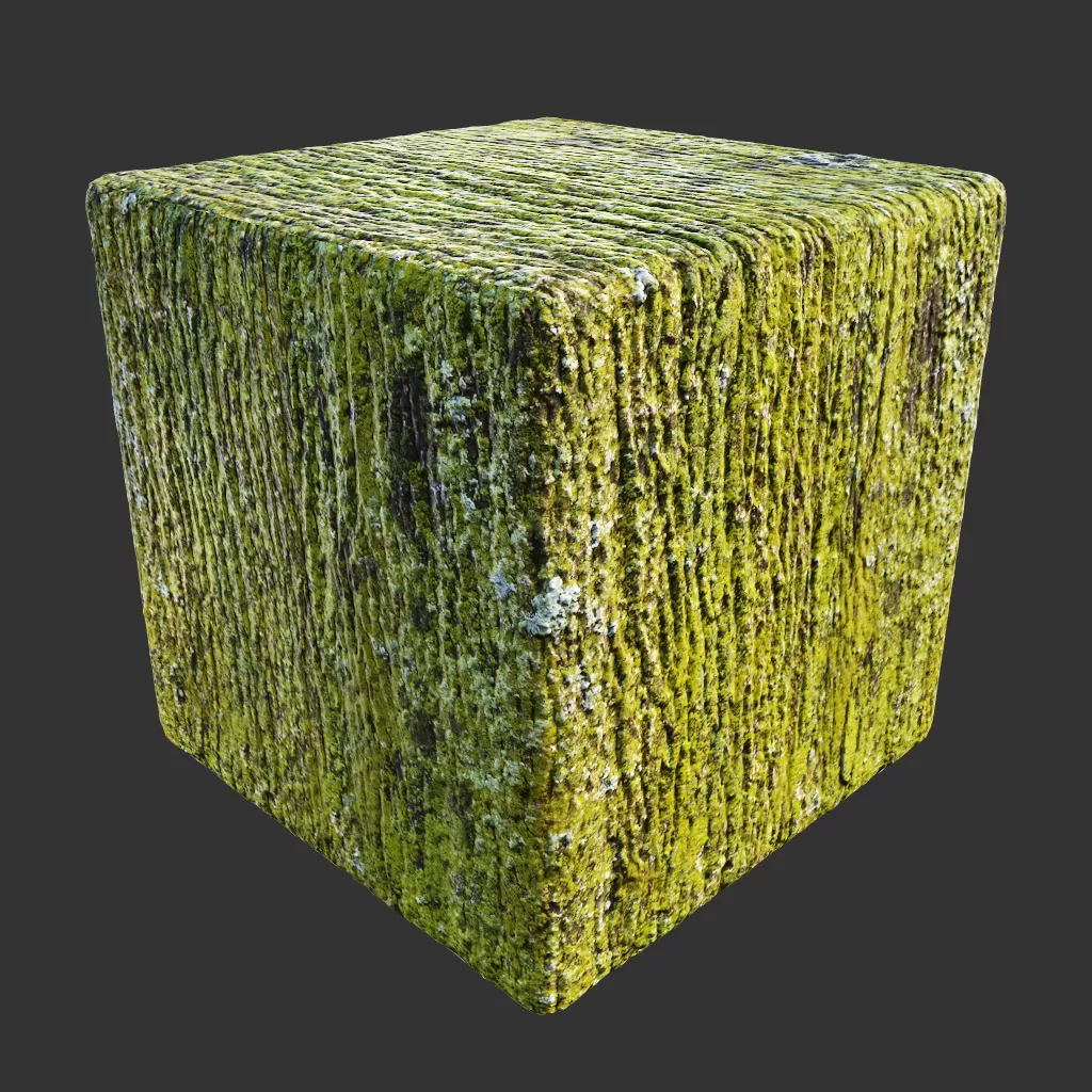 PBR TEXTURES – FULL OPTION – Bark Mossy Full – 023 PBR TEXTURES – FULL OPTION – Bark Mossy Full – 023