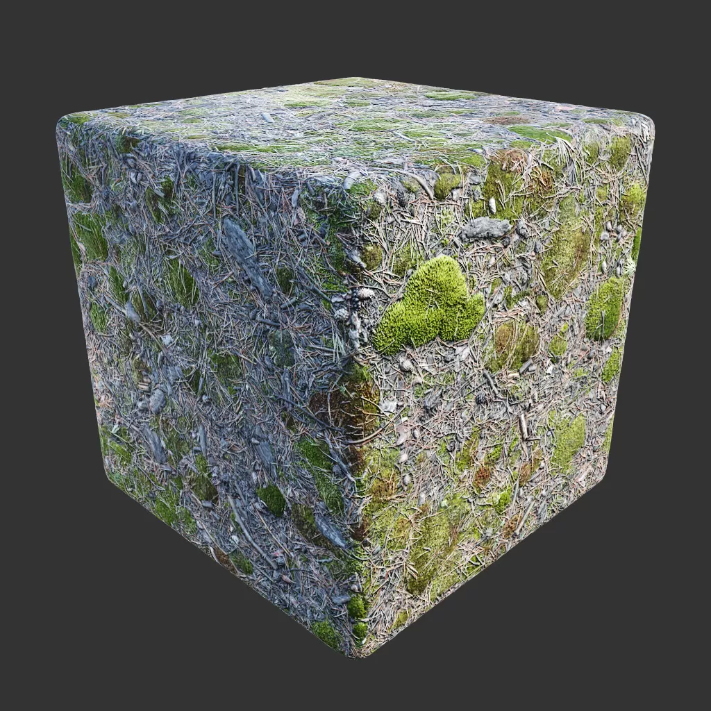 PBR TEXTURES – FULL OPTION – Ground Forest Mossy – 548