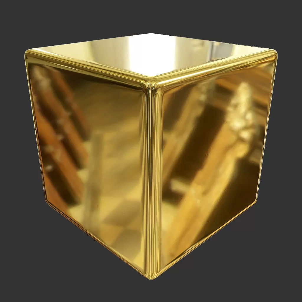 PBR TEXTURES – FULL OPTION – Metal Fine Gold – 744