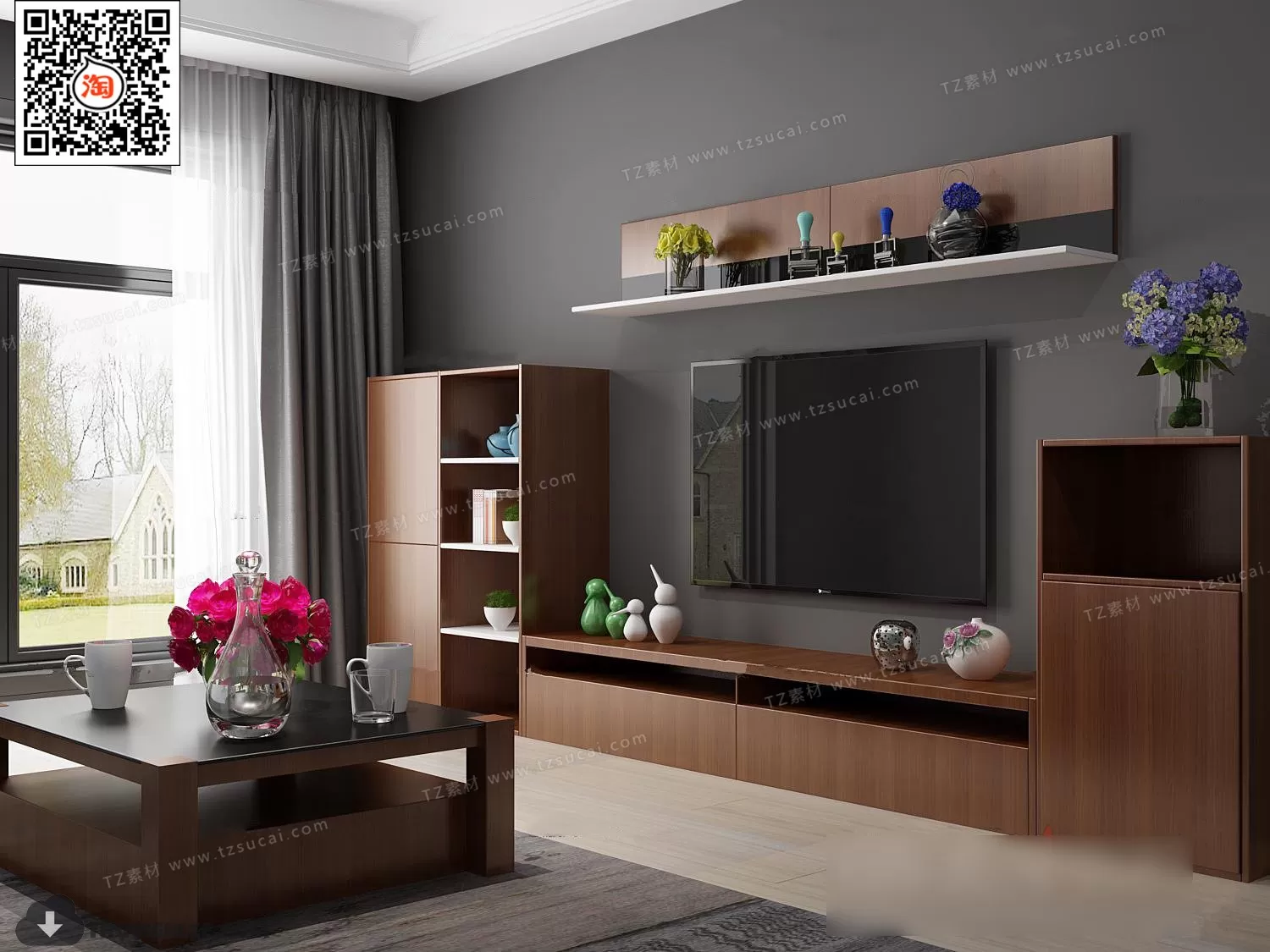 FURNITURE – TV SHELF 3D MODELS – 106