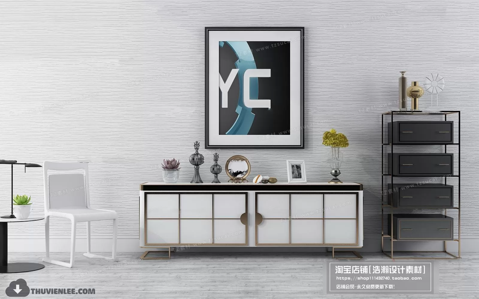 FURNITURE – TV SHELF 3D MODELS – 112