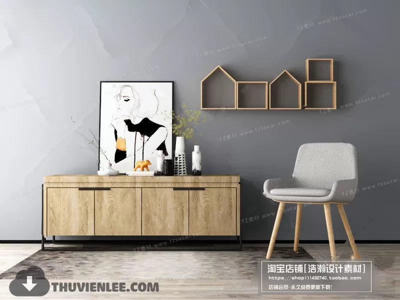 FURNITURE – TV SHELF 3D MODELS – 115