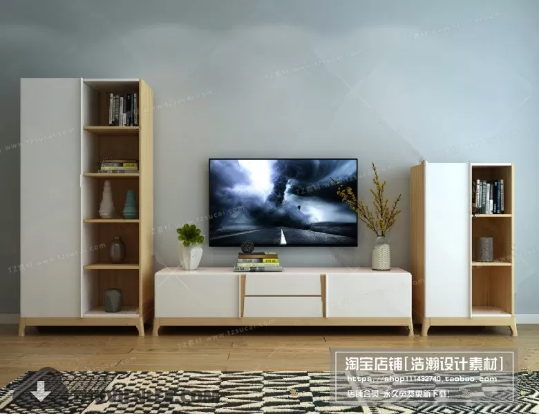 FURNITURE – TV SHELF 3D MODELS – 116