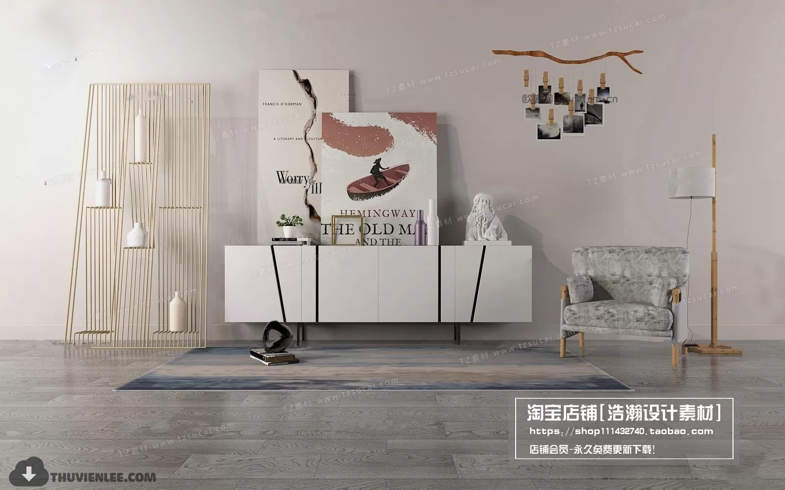 FURNITURE – TV SHELF 3D MODELS – 117