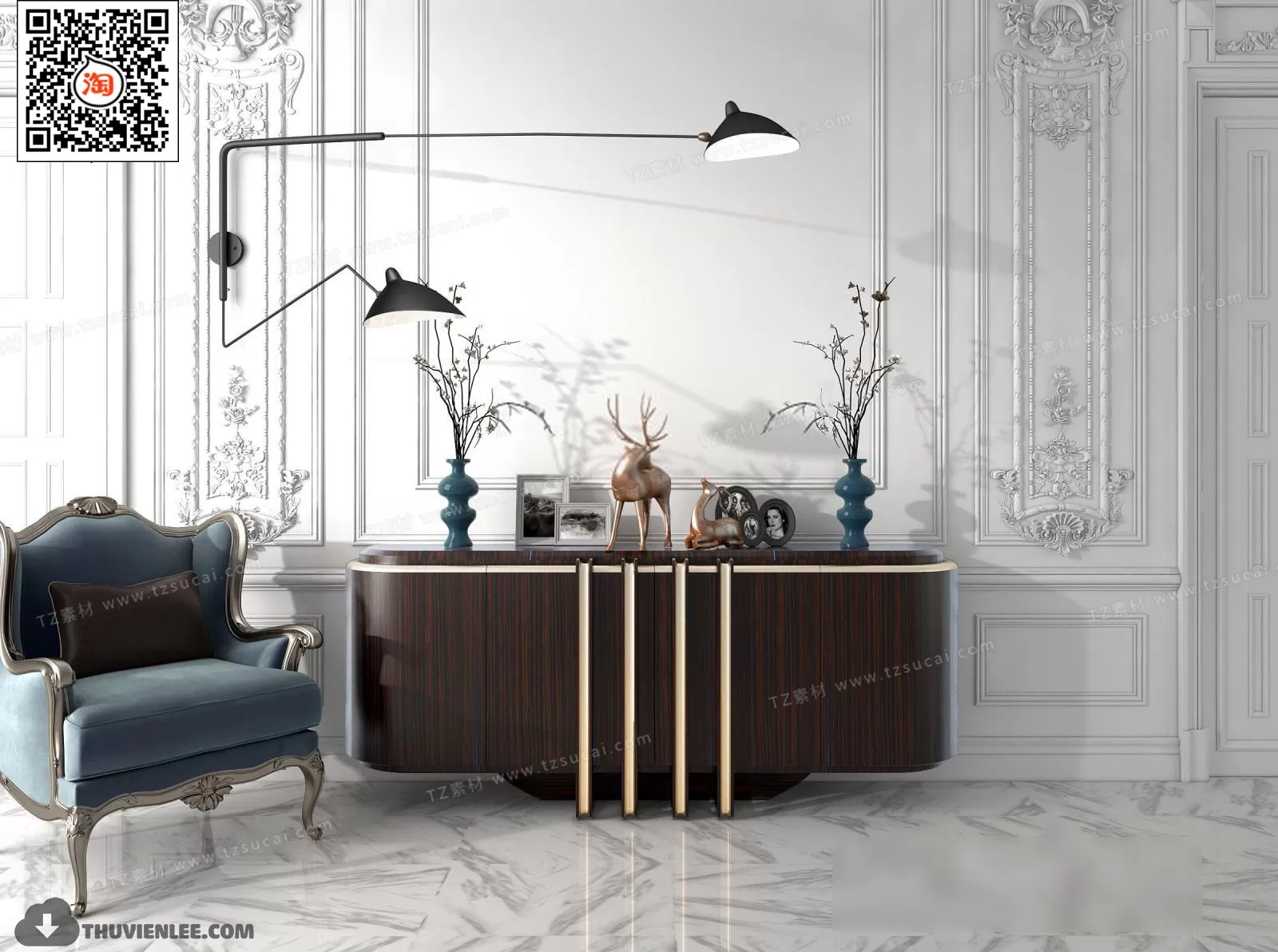 FURNITURE – TV SHELF 3D MODELS – 120