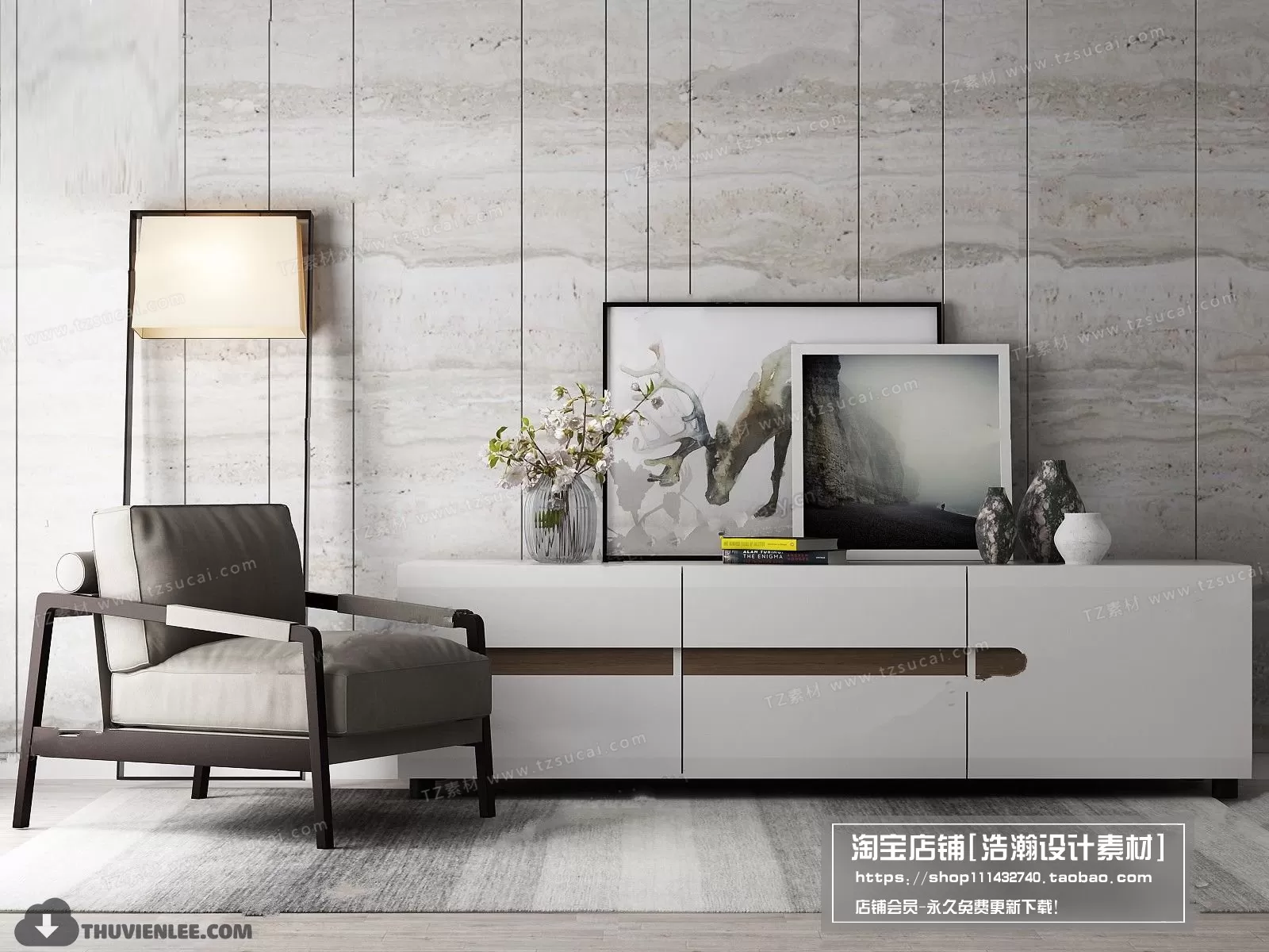 FURNITURE – TV SHELF 3D MODELS – 126