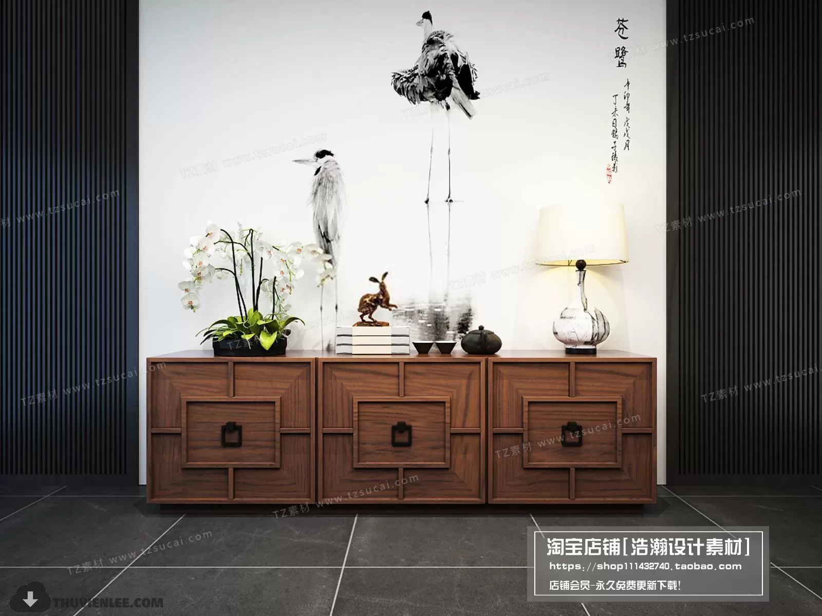 FURNITURE – TV SHELF 3D MODELS – 129