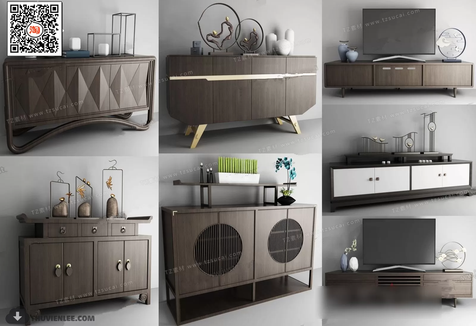 FURNITURE – TV SHELF 3D MODELS – 130