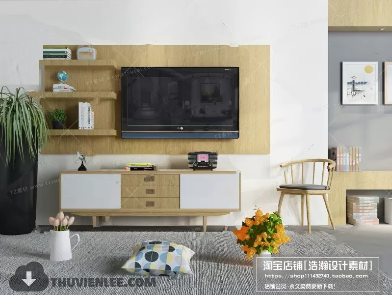 FURNITURE – TV SHELF 3D MODELS – 171