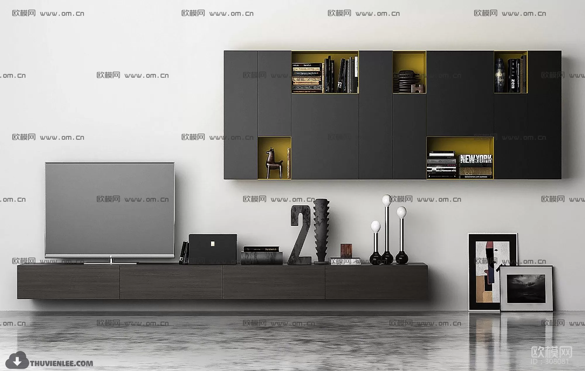 FURNITURE – TV SHELF 3D MODELS – 038 FURNITURE – TV SHELF 3D MODELS – 038