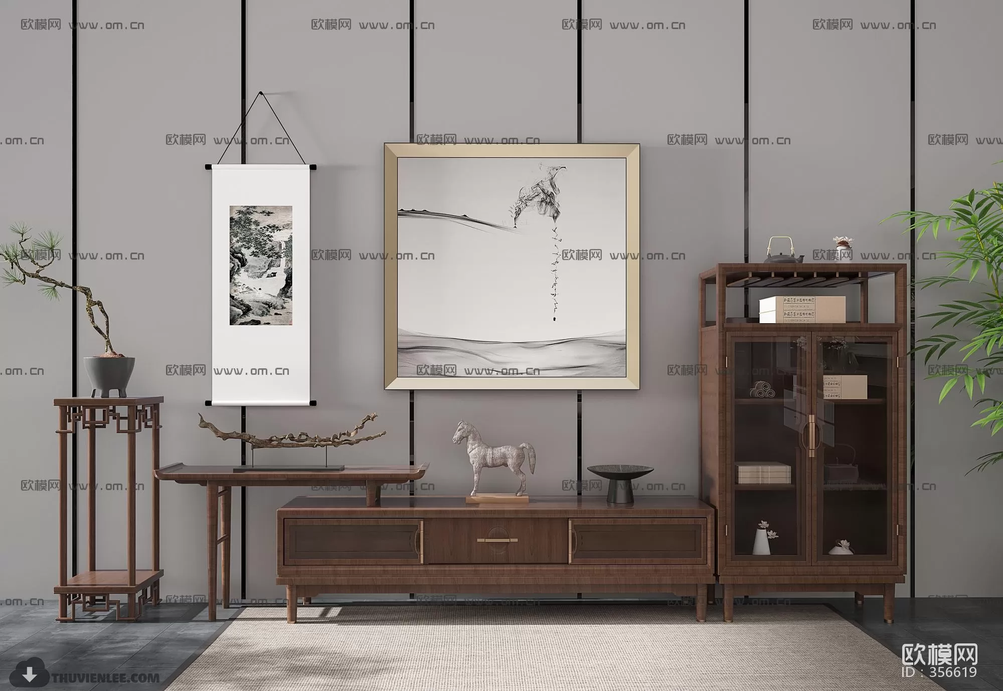 FURNITURE – TV SHELF 3D MODELS – 064