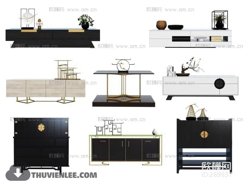 FURNITURE – TV SHELF 3D MODELS – 066