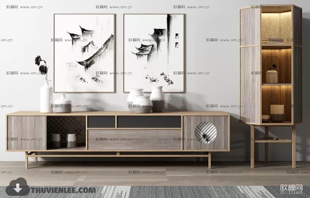 FURNITURE – TV SHELF 3D MODELS – 067