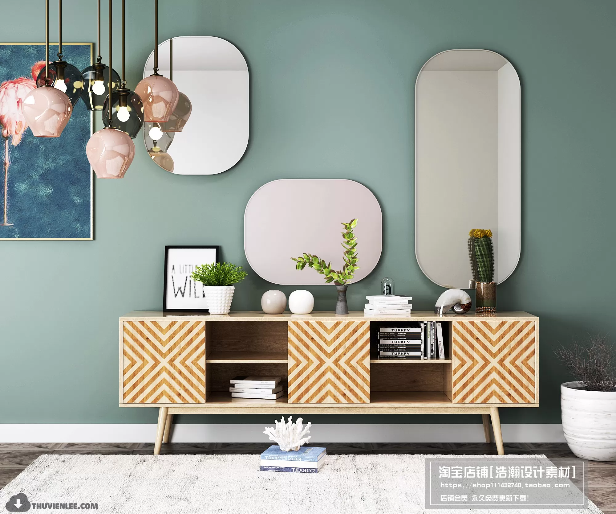 FURNITURE – TV SHELF 3D MODELS – 068