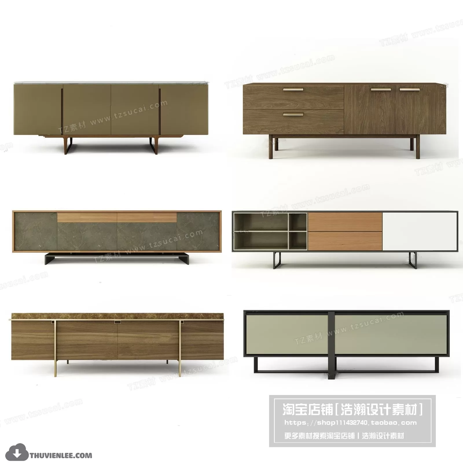 FURNITURE – TV SHELF 3D MODELS – 076