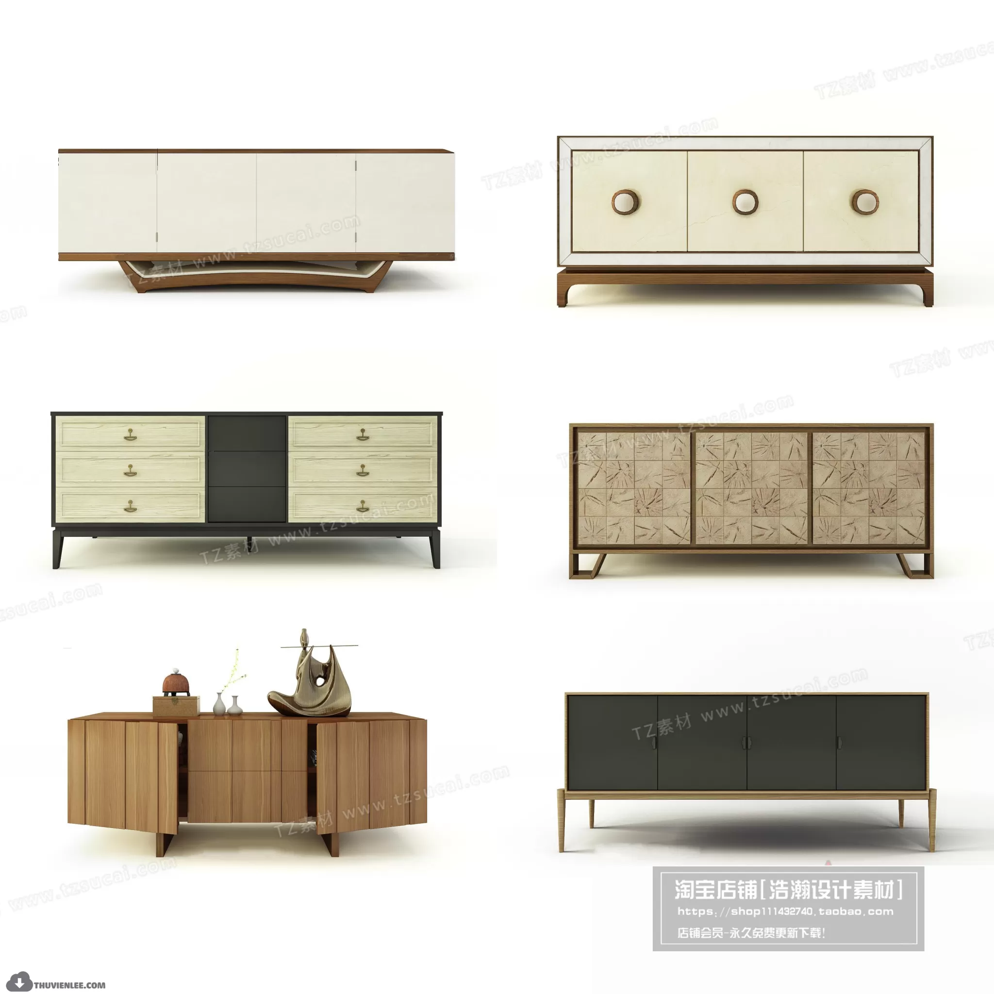 FURNITURE – TV SHELF 3D MODELS – 077