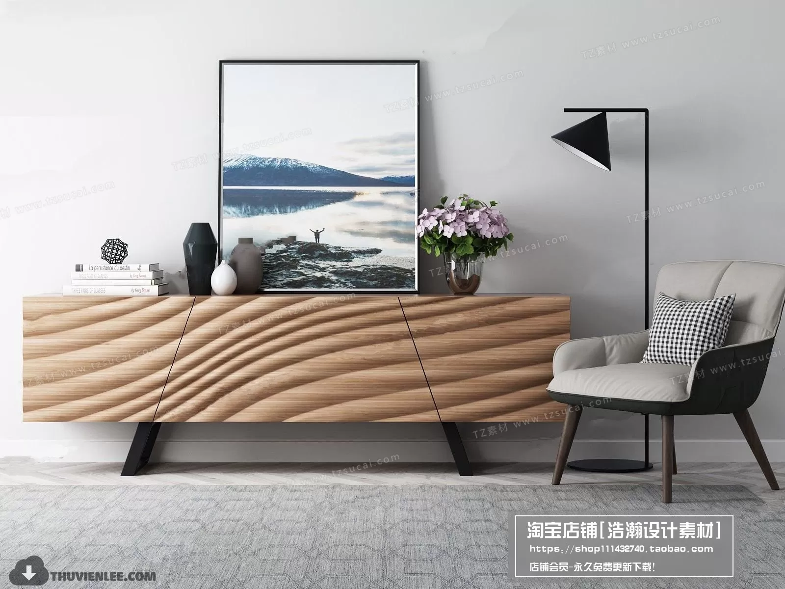 FURNITURE – TV SHELF 3D MODELS – 082