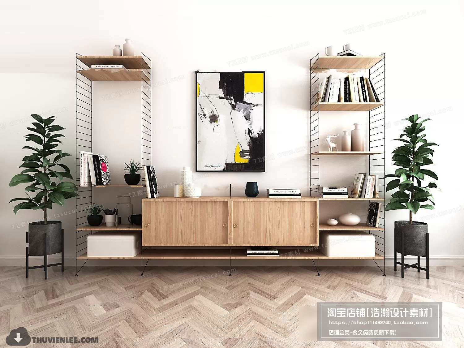 FURNITURE – TV SHELF 3D MODELS – 083