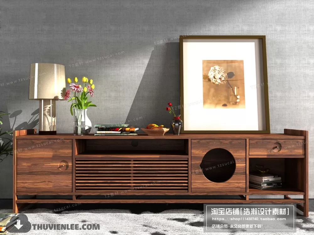 FURNITURE – TV SHELF 3D MODELS – 086