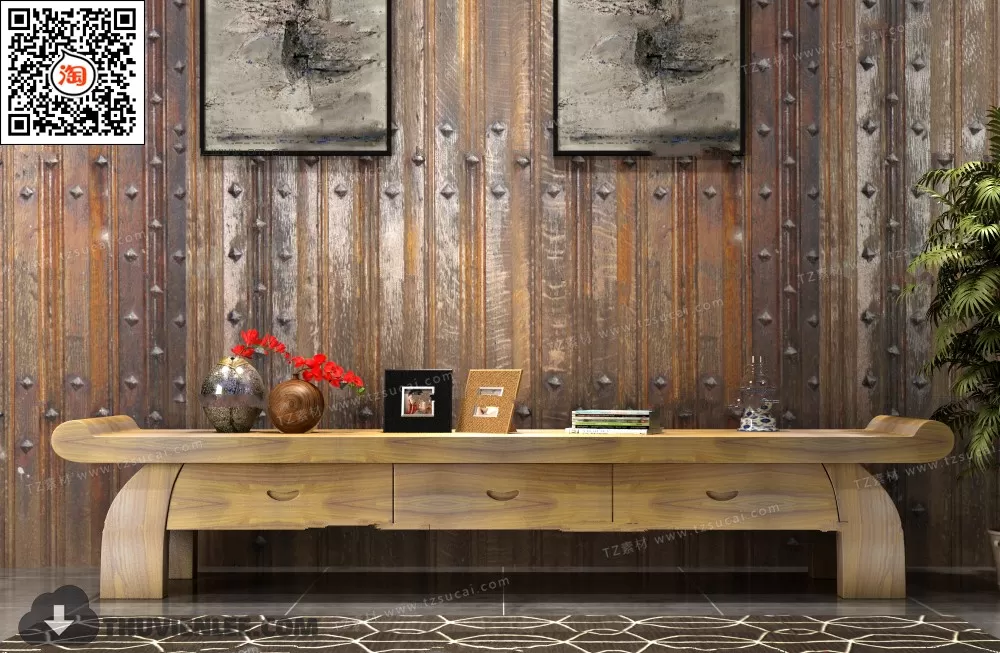 FURNITURE – TV SHELF 3D MODELS – 087