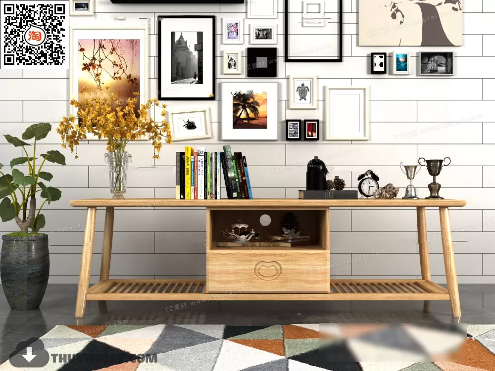 FURNITURE – TV SHELF 3D MODELS – 088