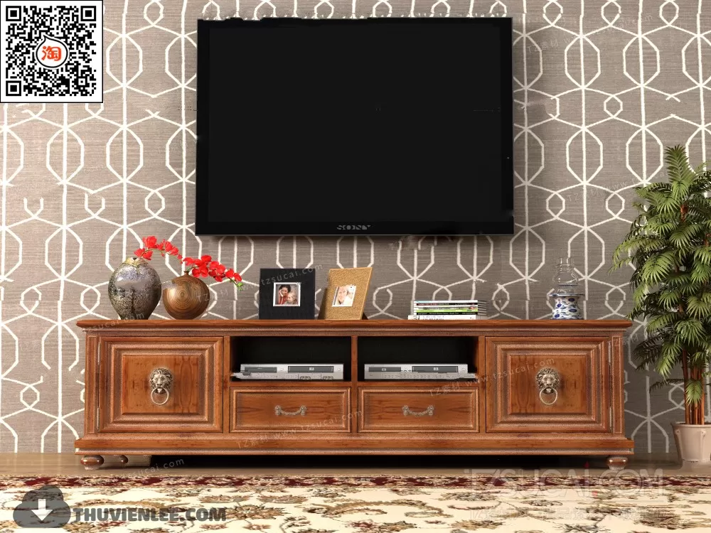 FURNITURE – TV SHELF 3D MODELS – 092
