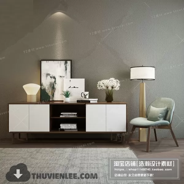 FURNITURE – TV SHELF 3D MODELS – 093