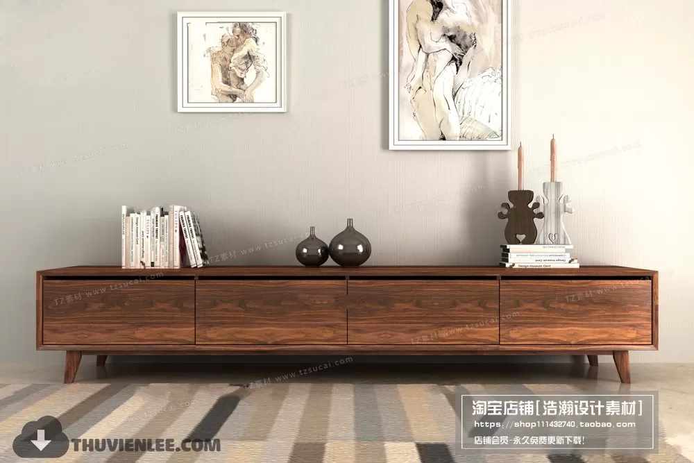 FURNITURE – TV SHELF 3D MODELS – 096