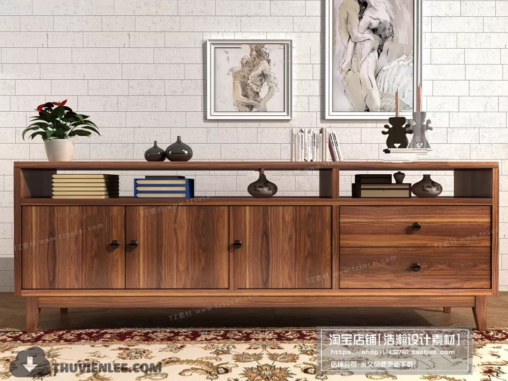 FURNITURE – TV SHELF 3D MODELS – 097