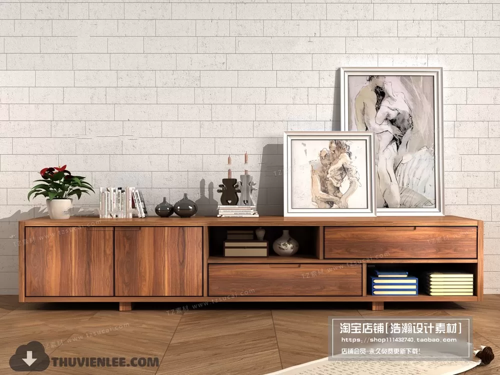 FURNITURE – TV SHELF 3D MODELS – 098