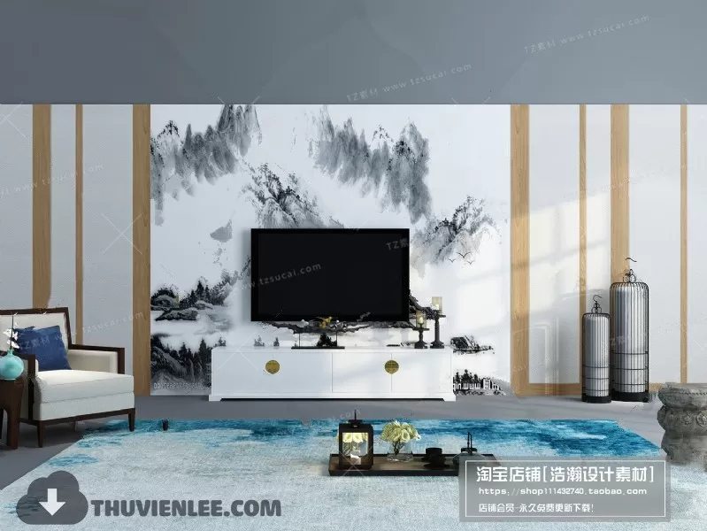 FURNITURE – TV SHELF 3D MODELS – 100