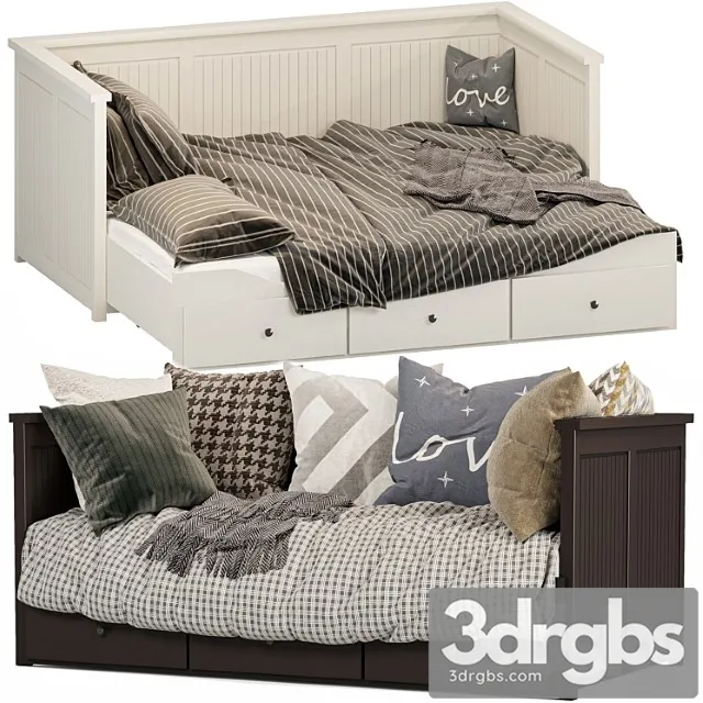 4 Bed Hemnes ikea 3D Model Download