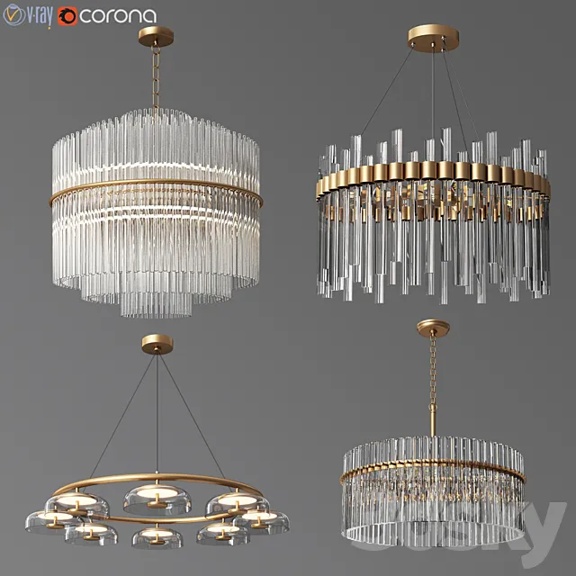 4 Celing Light Collection 04 3D Model