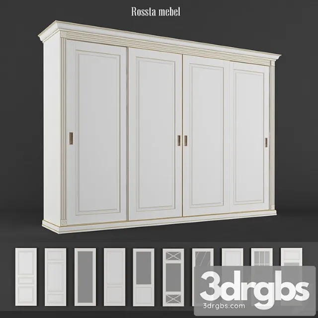 4-door wardrobe. rossta furniture. 3D Model Download