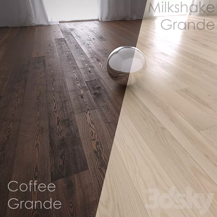 4 types of parquet barlinek collection Pure line part 2 (MultiTexture + FloorGenerator) 3D Model