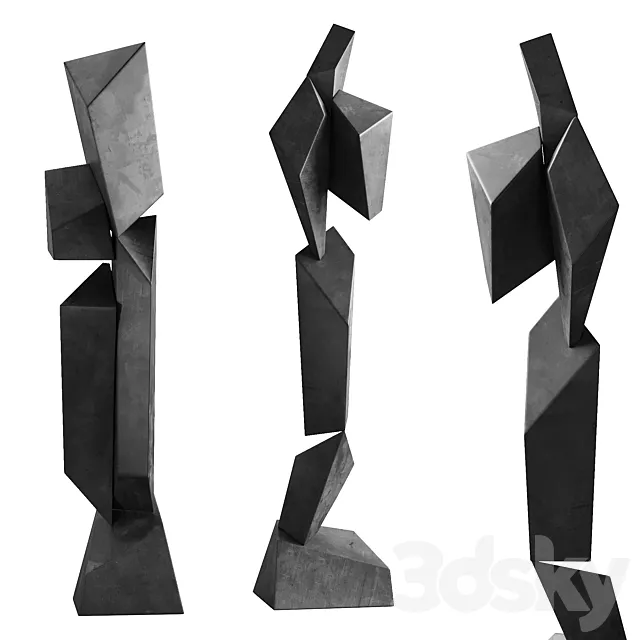 408 interior sculptures 15 minimalistic abstract modern angular artwork 01 3D Model 408 interior sculptures 15 minimalistic abstract modern angular artwork 01 3D Model