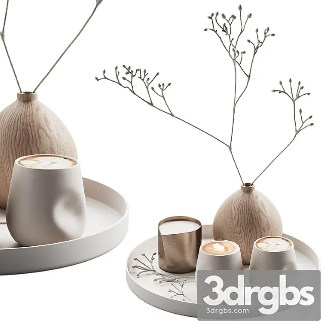 430 Eat And Drinks Decor Set 08 Serving Tray Latte Plant Wood Vase 01 3D Model Download 430 Eat And Drinks Decor Set 08 Serving Tray Latte Plant Wood Vase 01 3D Model Download