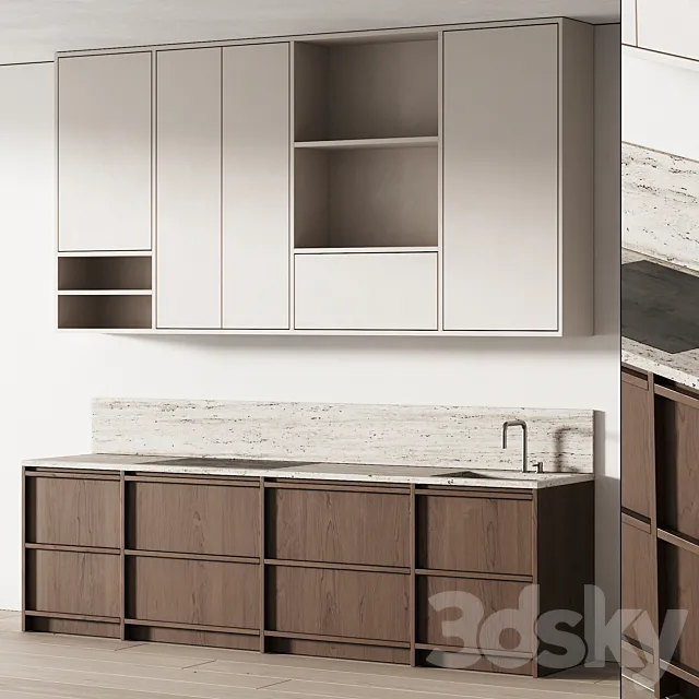 451 modern kitchen 16 mini kitchen 03 nordic japandi 3D Model 451 modern kitchen 16 mini kitchen 03 nordic japandi 3D Model