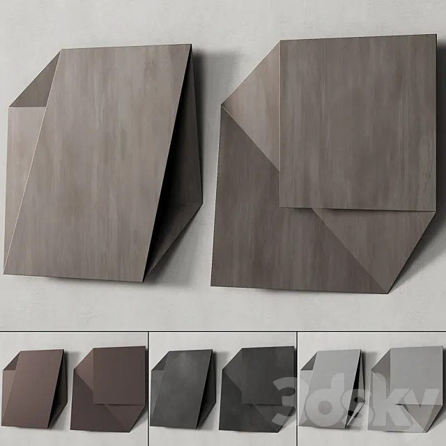 456 decorative wall art 22 minimal metal artworks by Heiner Thiel P02 3D Model 456 decorative wall art 22 minimal metal artworks by Heiner Thiel P02 3D Model