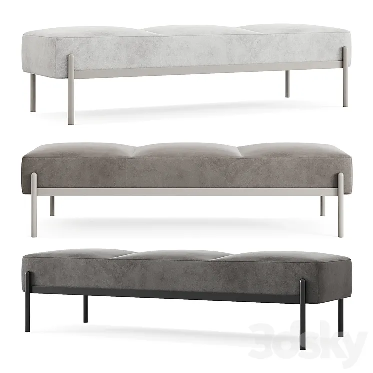 47° – 3° ÉTEL Bench by ARCHIPÉLAGO 3D Model Free Download