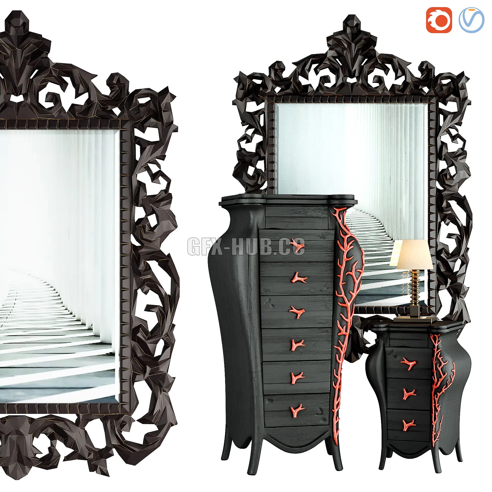 4802-Corallo and 4801-Corallino 3D Model 4802-Corallo and 4801-Corallino 3D Model