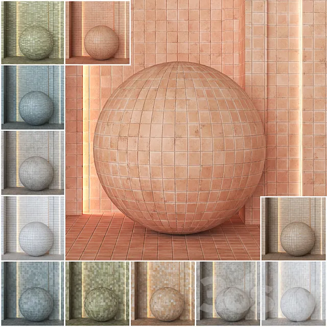 4k 12 color Equipe Raku ceramics material & texture Vol 1- ( Seamless  Pbr ) 3D Model