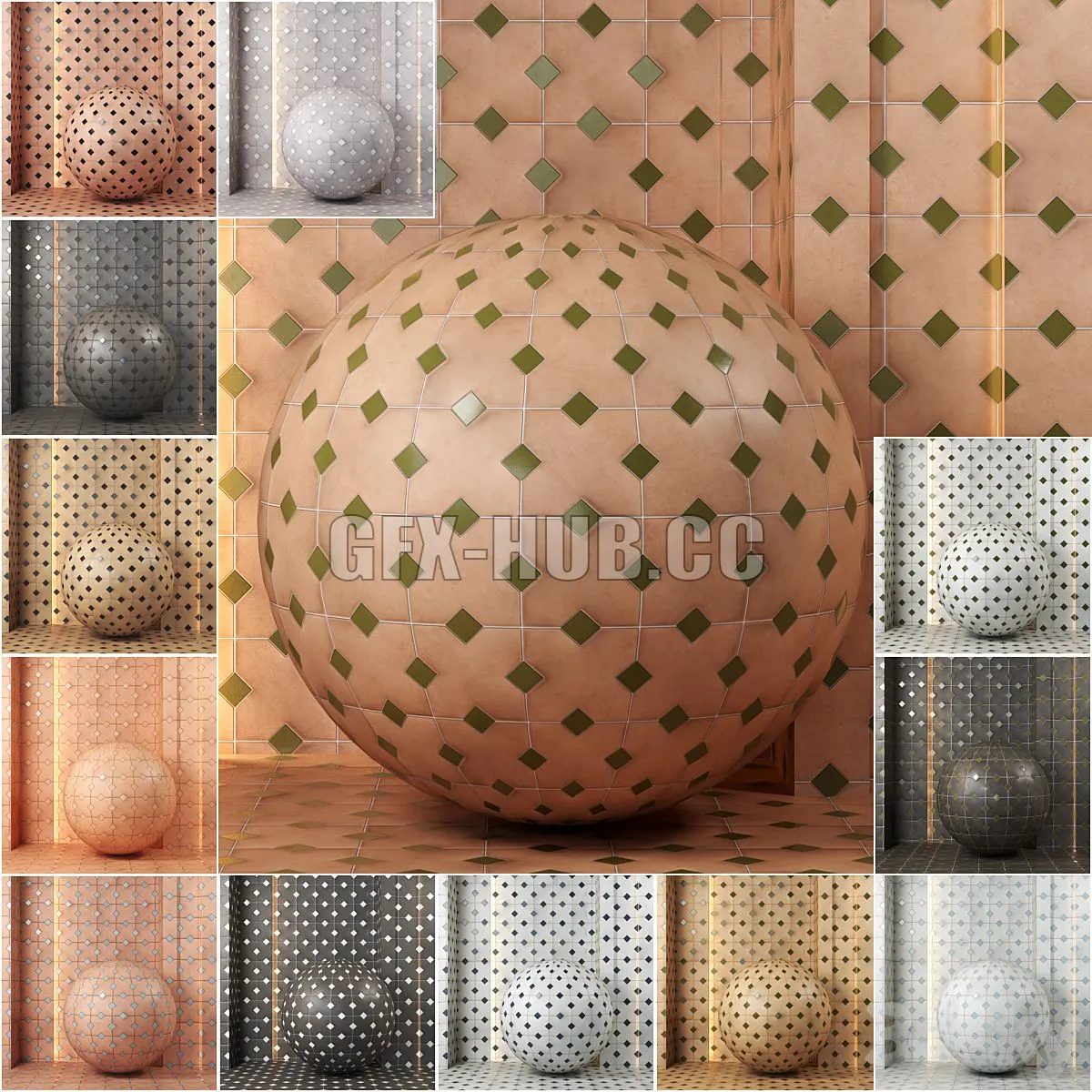 4k 13color Equipe kasbah ceramics material & texture Set 01 3D Model 4k 13color Equipe kasbah ceramics material & texture Set 01 3D Model