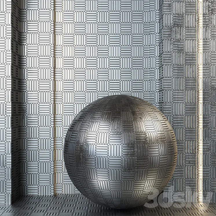 4k metal pattern set 01- Seamless tileable PBR 3D Model Free Download